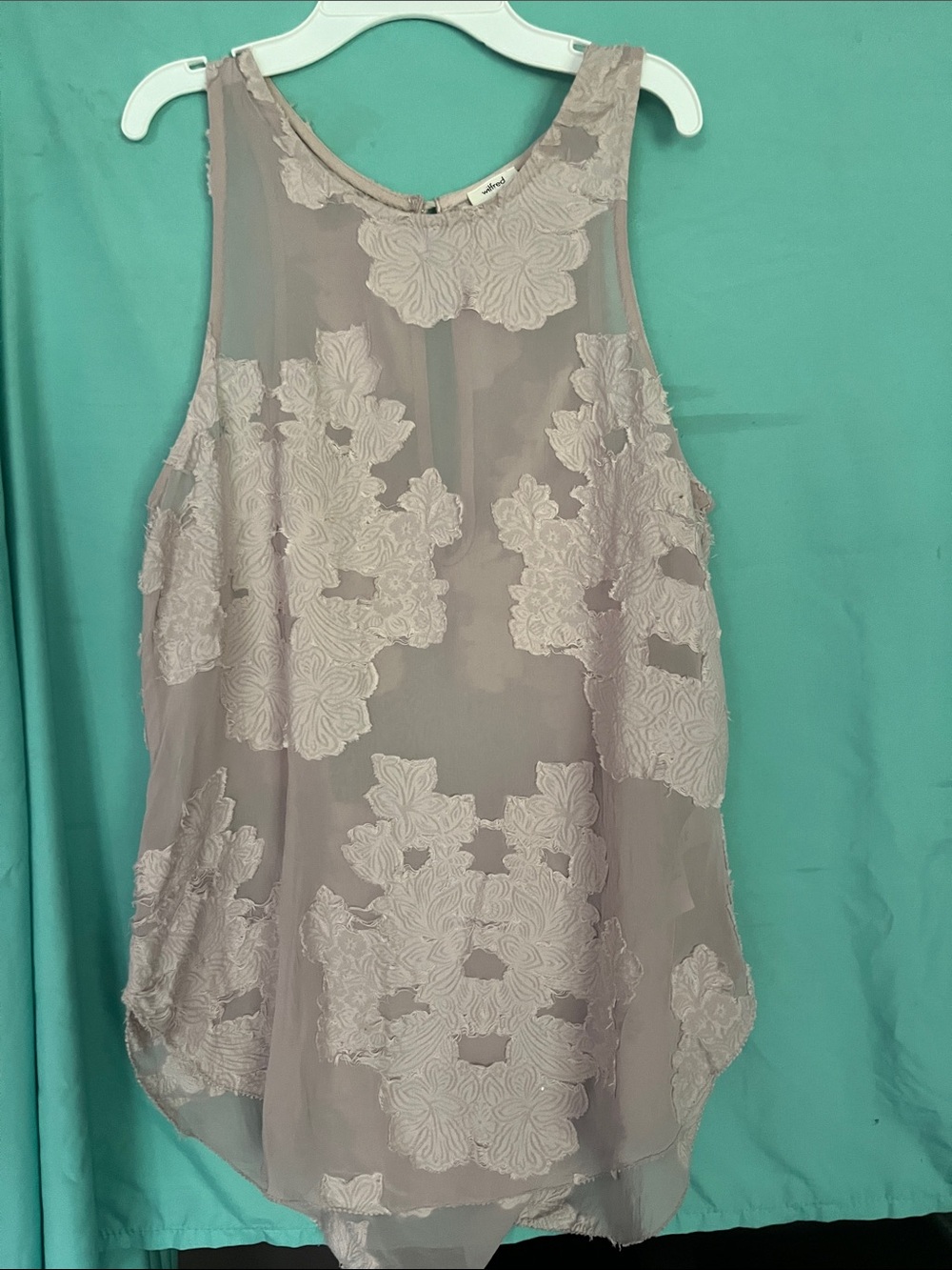 Wilfred Taupe Floral Lace Sheer Camisole